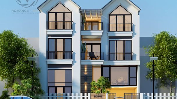 Thiết kế kiến trúc biệt thự song lập Vinhomes đẹp hiện đại