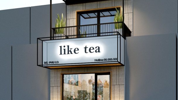 Thiết kế kiến trúc và quầy bar quán trà sữa Like Tea – Sóc Sơn